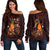 Vanuatu Polynesian Personalised Off Shoulder Sweater - Legend of Vanuatu (Red) - Polynesian Pride