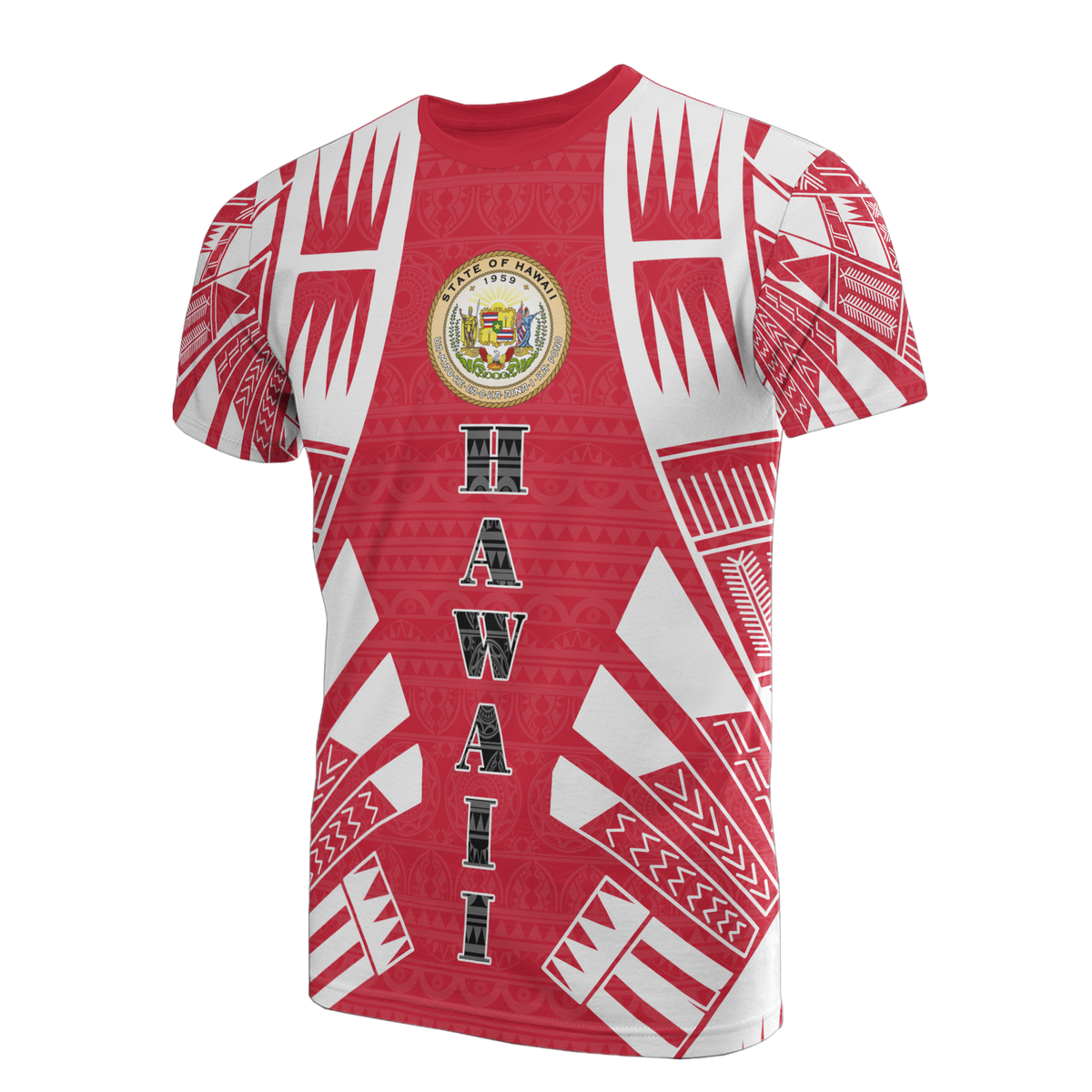 Hawaii T Shirt Hawaii Seal Polynesian Tattoo Red Style Unisex Red - Polynesian Pride