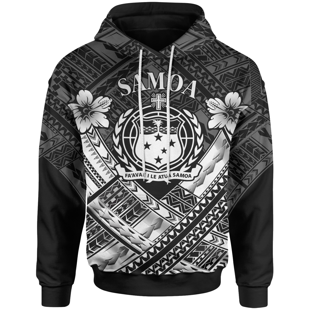 Samoa Polynesian Hoodie Samoa White Seal Camisole Hibiscus Style Unisex White - Polynesian Pride