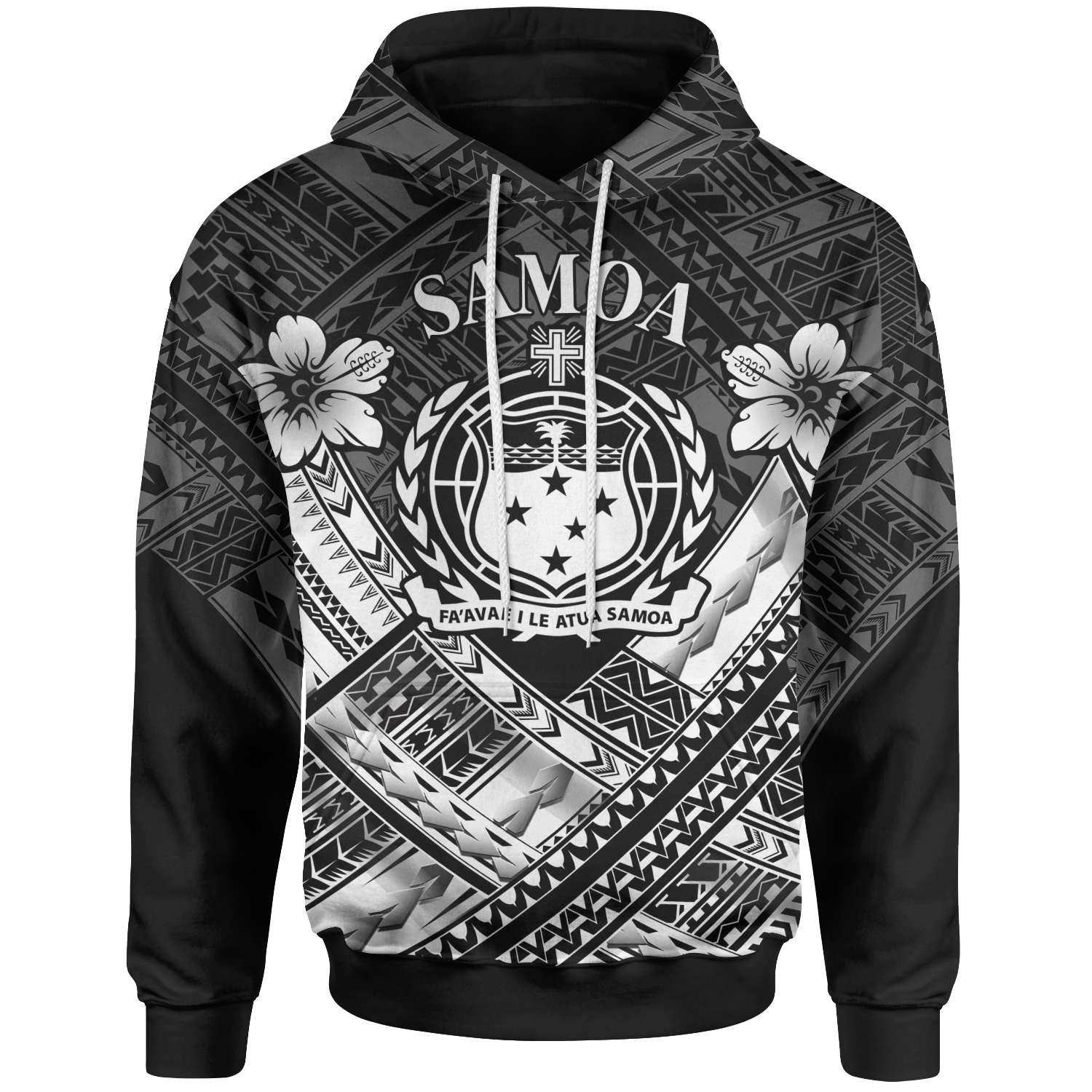 Samoa Polynesian Hoodie Samoa White Seal Camisole Hibiscus Style Unisex White - Polynesian Pride