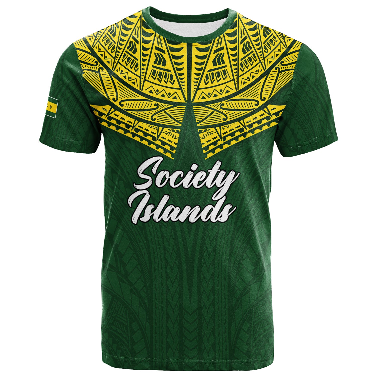Society Islands Pride T Shirt LT12 Unisex Green - Polynesian Pride