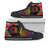 Papua New Guinea High Top Shoes - Tropical Hippie Style Unisex Black - Polynesian Pride