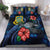 Tuvalu Polynesian Bedding Set - Blue Turtle Hibiscus Blue - Polynesian Pride