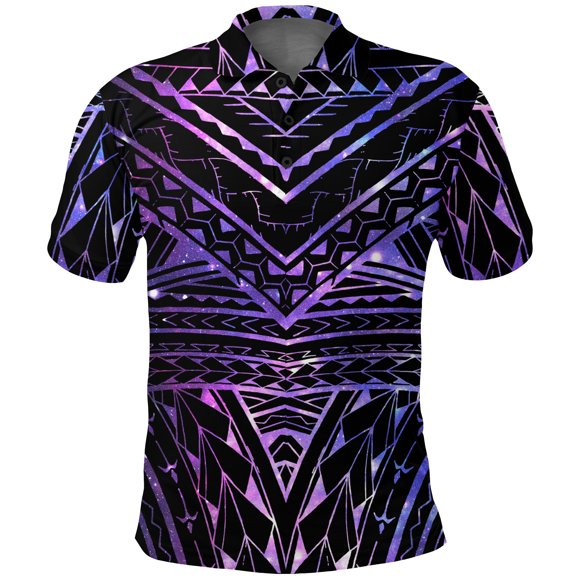 Polynesian Spearhead Purple Galaxy Polo Shirt LT12 Unisex Blue - Polynesian Pride
