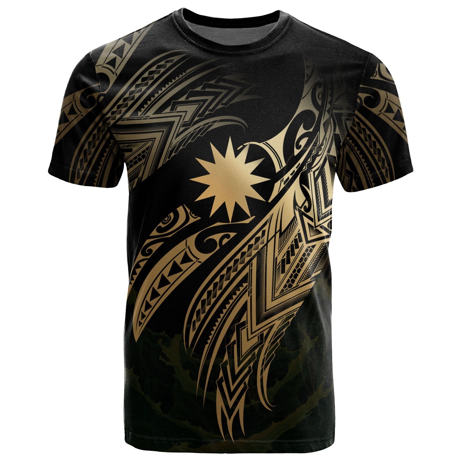 Nauru Polynesian T Shirt Nauru Legend Gold Version Unisex Art - Polynesian Pride