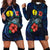 New Caledonia Polynesian Hoodie Dress - Blue Turtle Hibiscus Blue - Polynesian Pride