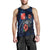 Wallis and Futuna Polynesian Men Tank Top - Blue Turtle Hibiscus - Polynesian Pride