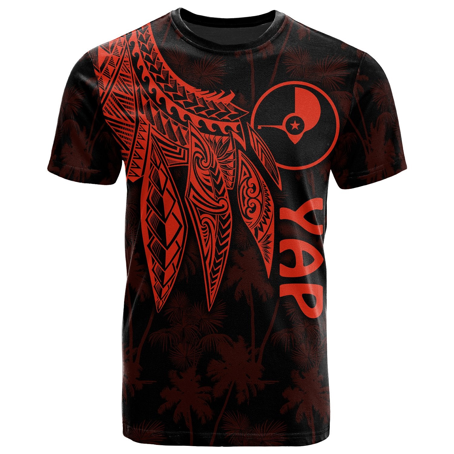 Yap T Shirt Polynesian Wings (Red) Unisex Red - Polynesian Pride