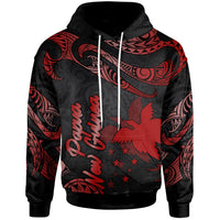 Papua New Guinea Hoodie Polynesian Tattoo Red Version Unisex Red - Polynesian Pride