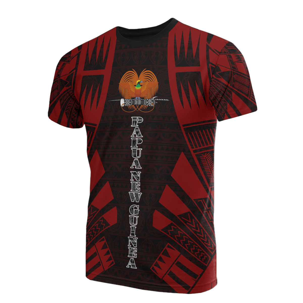 Papua New Guinea T Shirt Papua New Guinea Coat Of Arms Polynesian Tattoo Red Style Unisex Red - Polynesian Pride