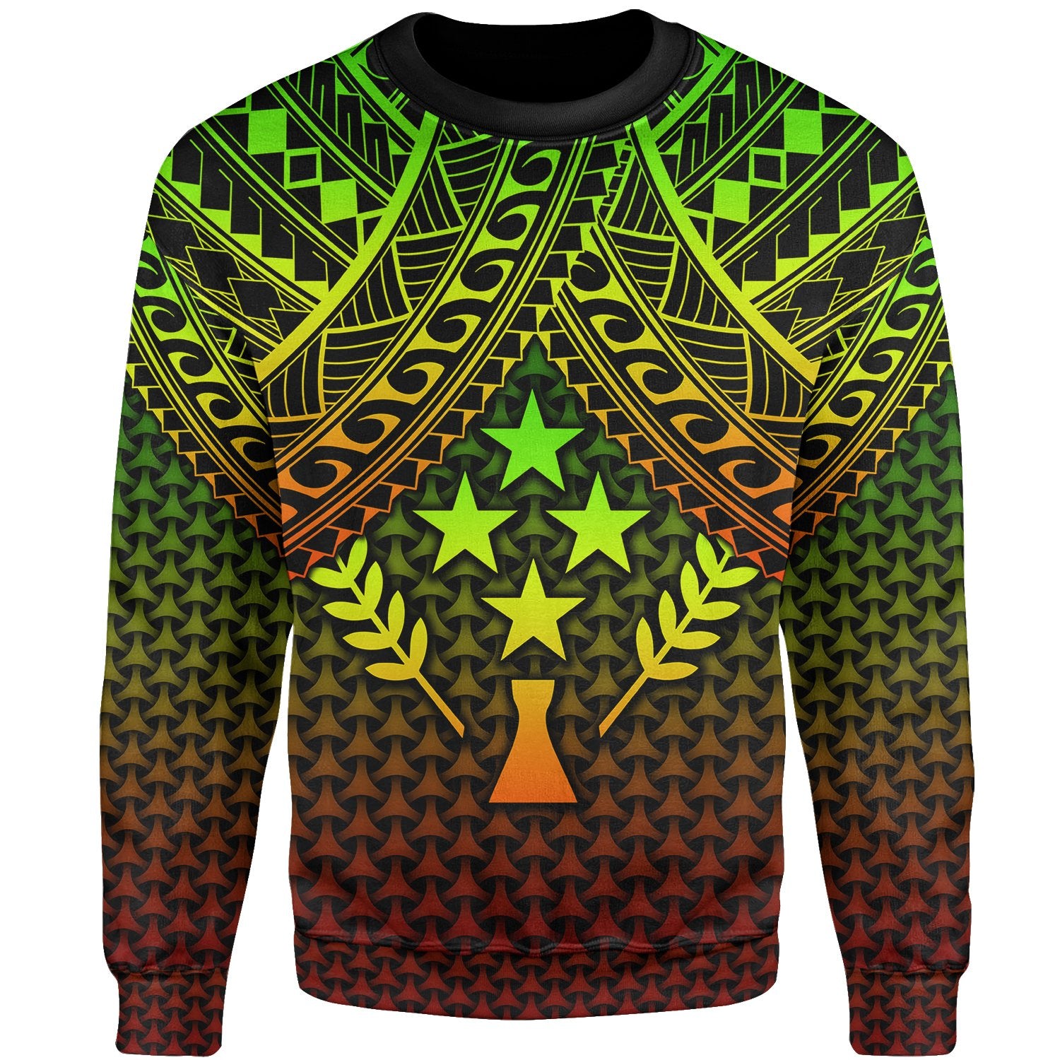 Polynesian Kosrae Custom SweaT Shirt Reggae Vintage Polynesian Patterns Unisex Art - Polynesian Pride