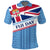 Fiji Day Polo Shirt Tapa Pattern With Flag LT12 Unisex Blue - Polynesian Pride