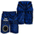 Cook Island Men's Short - Seal With Polynesian Tattoo Style ( Blue) - Polynesian Pride