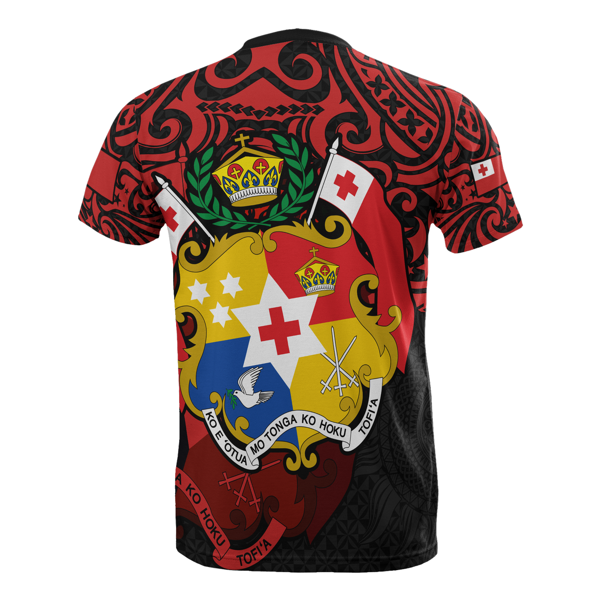 Tonga Pride T Shirt Tonga Flag Coat of Arms Polynesian Tattoo - Polynesian Pride