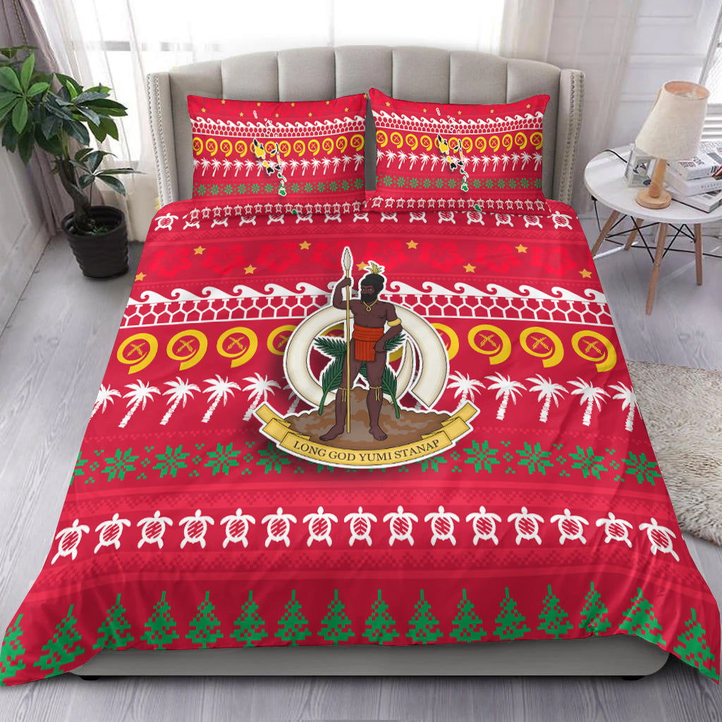 Vanuatu Christmas Bedding Set - Ugly Christmas - LT12 Red - Polynesian Pride