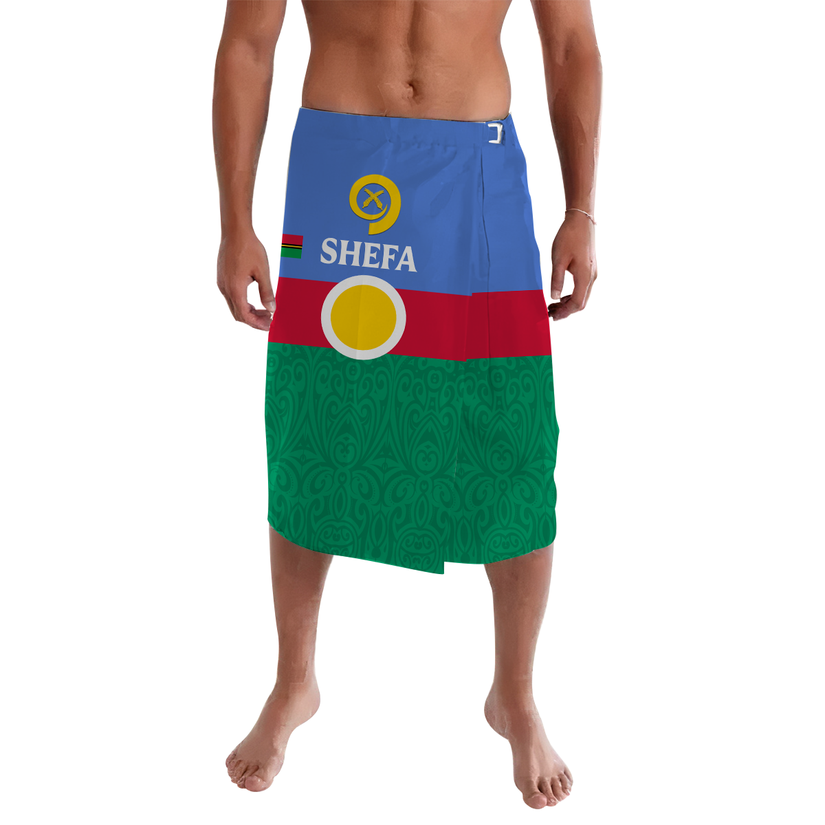 Vanuatu Shefa Province Lavalava Flag Style LT12 Lavalava Blue - Polynesian Pride