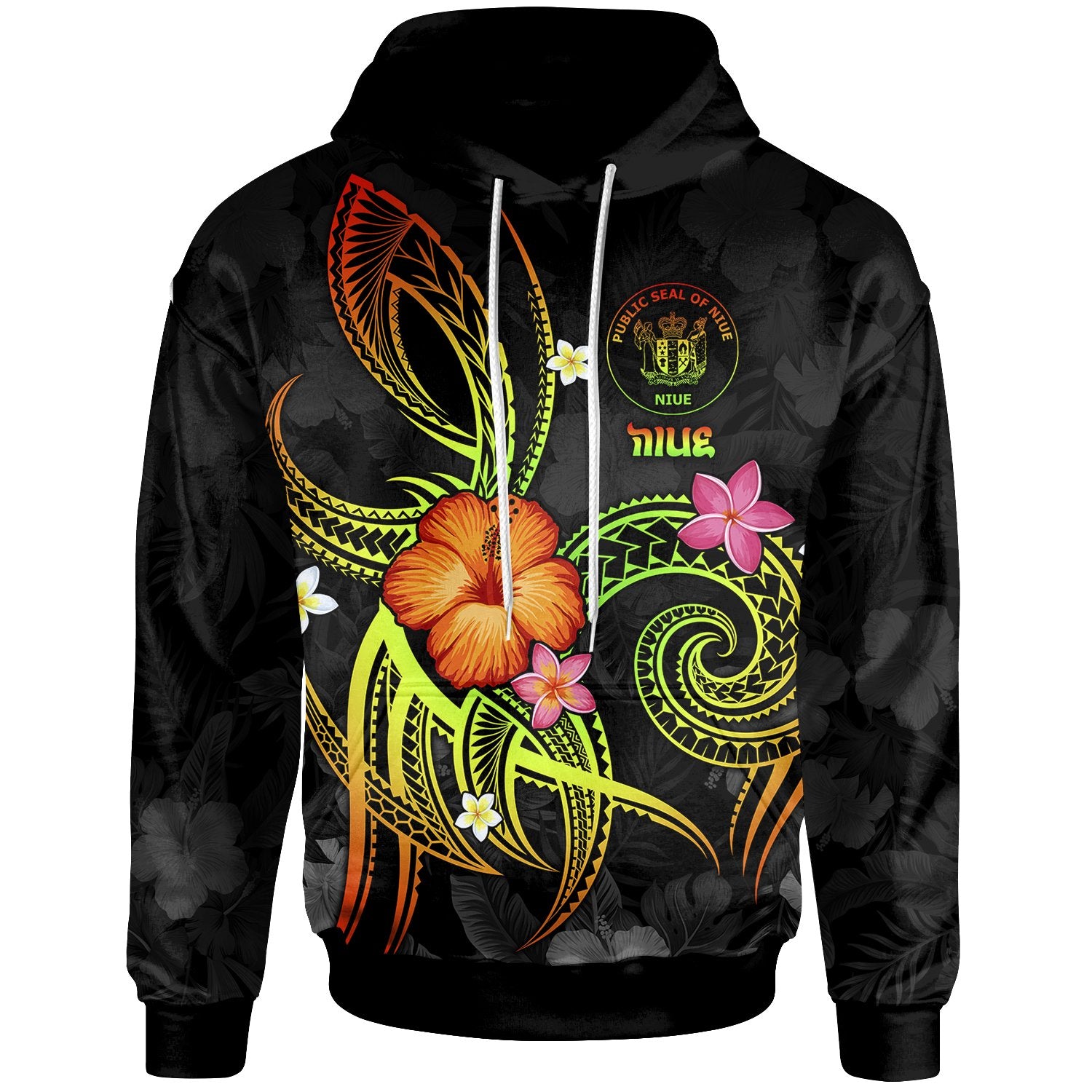 Niue Polynesian Hoodie Legend of Niue (Reggae) Unisex Reggae - Polynesian Pride