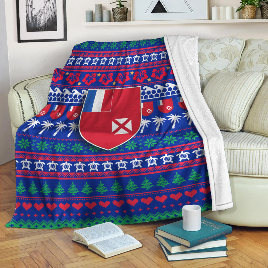 Wallis and Futuna Christmas Blanket - Ugly Christmas - LT12 White - Polynesian Pride