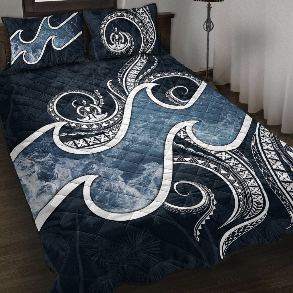 Vanuatu Polynesian Quilt Bet Set - Ocean Style Blue - Polynesian Pride