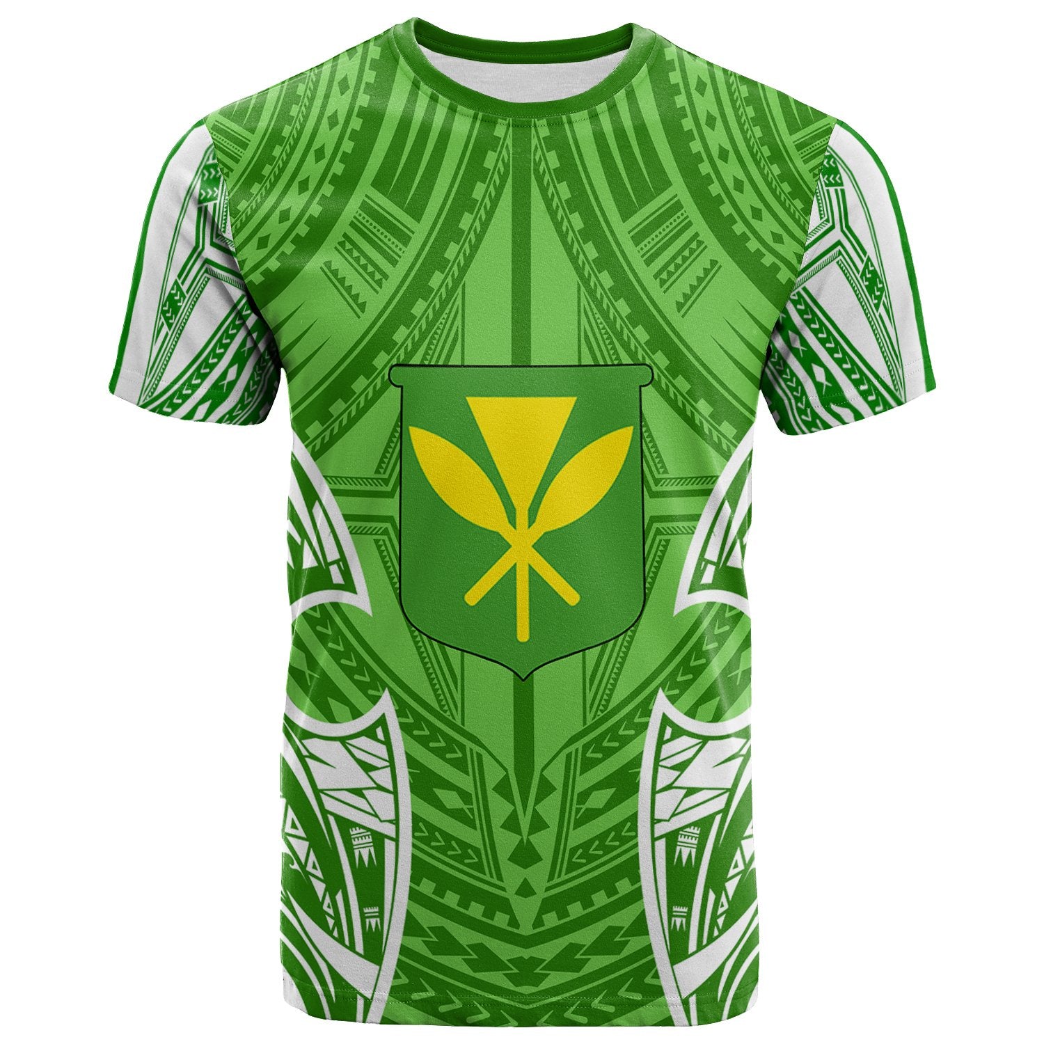 Hawaii Polynesian T Shirt Hawaiian Pattern With Seal Unisex Green - Polynesian Pride