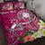 Fiji Custom Personalised Quilt Bed Set - Turtle Plumeria (Pink) - Polynesian Pride