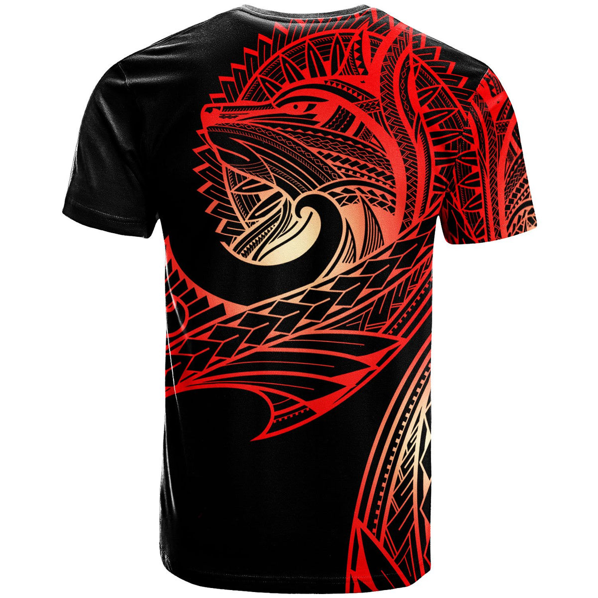 Tuvalu T Shirt Leader Wolf Is You Red Gradient Color - Polynesian Pride