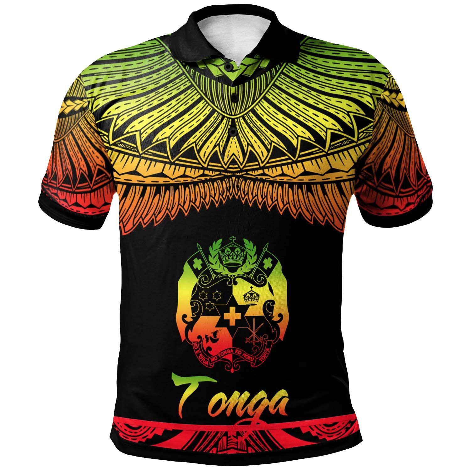 Tonga Polo Shirt Polynesian Tattoo Reggae Version Unisex Reggae - Polynesian Pride