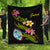 Guam Polynesian Quilt - Plumeria Tribal Black - Polynesian Pride