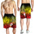 Guam Custom Personalised Men's Shorts - Humpback Whale with Tropical Flowers (Yellow) - Polynesian Pride