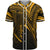 Tonga Baseball Shirt - Gold Color Cross Style Unisex Black - Polynesian Pride
