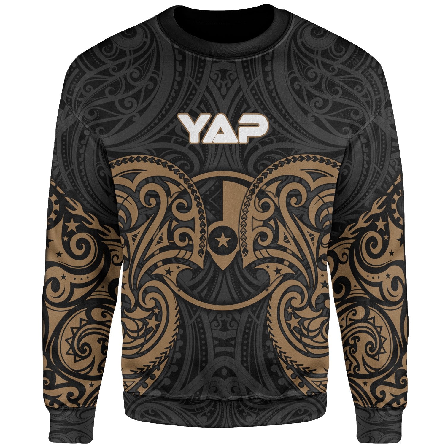 Yap Polynesian Sweater - Spirit Style Gold Unisex Gold - Polynesian Pride