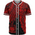 Samoa Polynesian Baseball Shirt - Tribal Wave Tattoo Red Unisex Red - Polynesian Pride