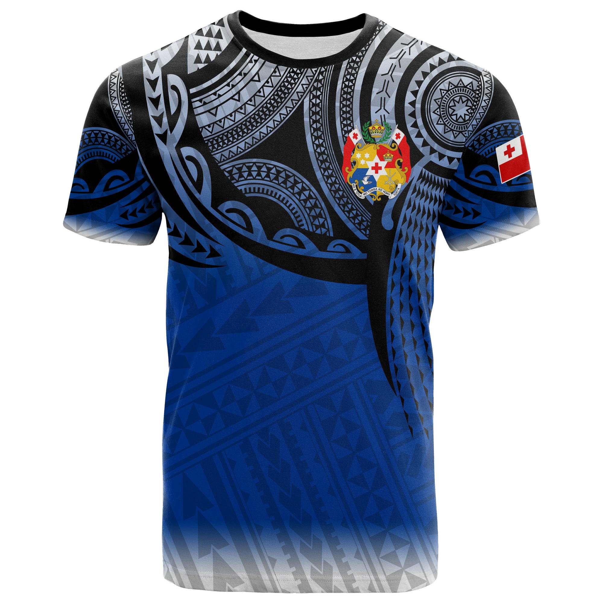 Tonga Polynesian T Shirt Tattoo Pattern Unisex Blue - Polynesian Pride