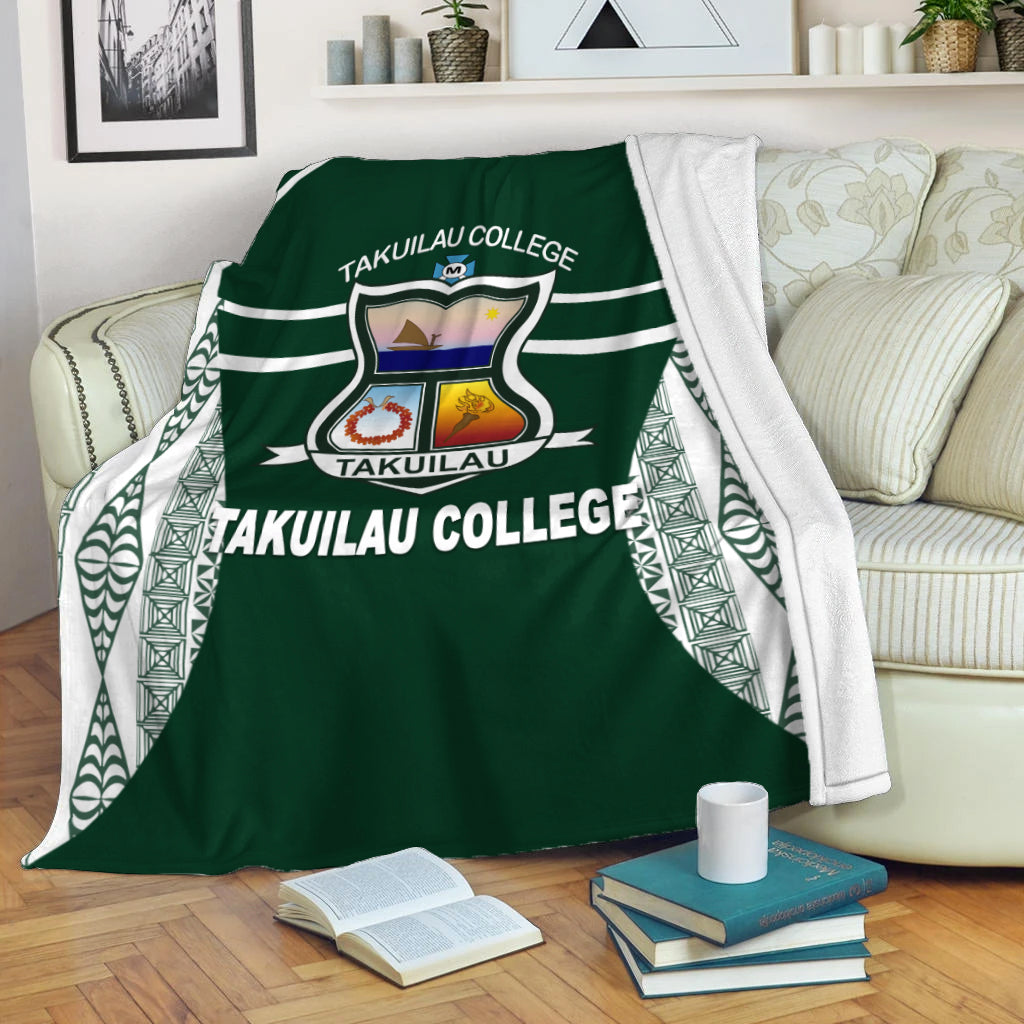 Takuilau College Tongan Patterns Blanket - LT12 Blanket White - Polynesian Pride