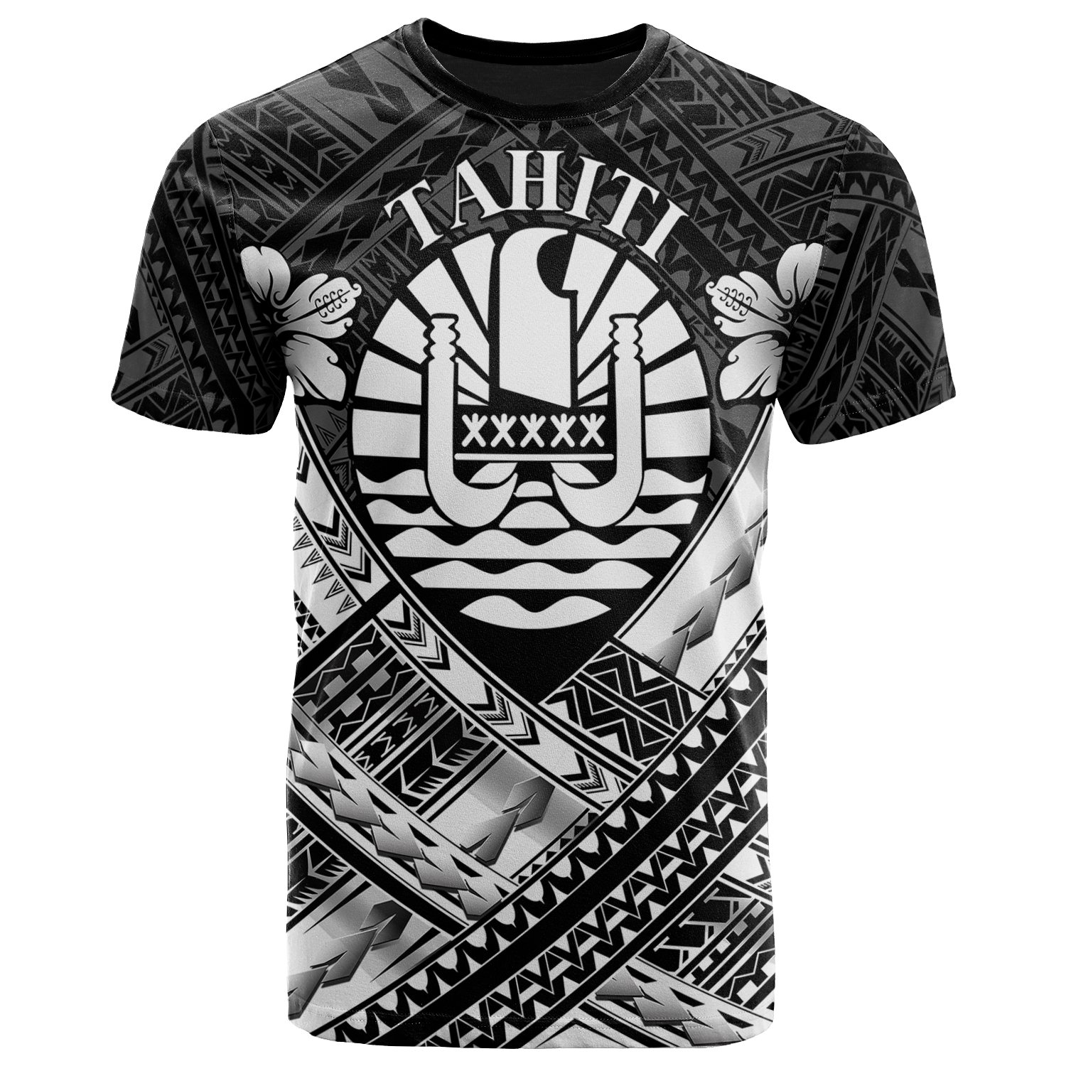 Tahiti Polynesian T Shirt Tahiti White Seal Camisole Hibiscus Style Unisex Art - Polynesian Pride