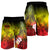 Fiji Custom Personalised Men's Shorts - Humpback Whale with Tropical Flowers (Yellow) - Polynesian Pride