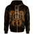 Hawaii Polynesian Zip up Hoodie Vintage Polynesian Turtle (Golden) Unisex Golden - Polynesian Pride