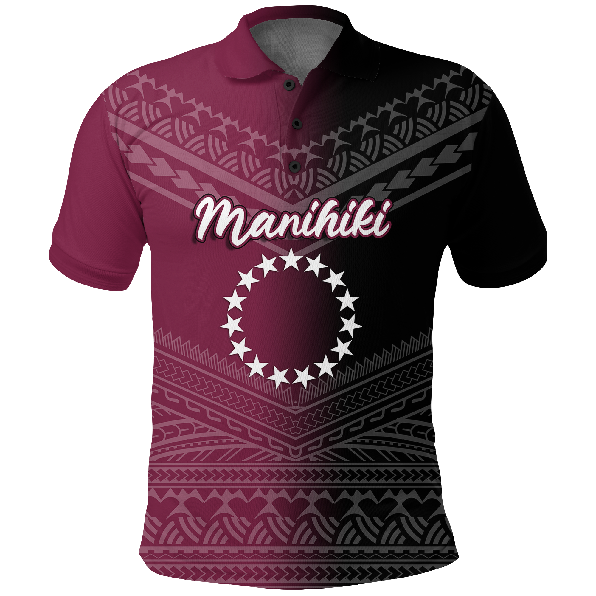 Custom Manihiki Cook Islands Pride Polo Shirt LT12 Unisex Black - Polynesian Pride