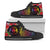 Tonga High Top Shoes - Tropical Hippie Style Unisex Black - Polynesian Pride