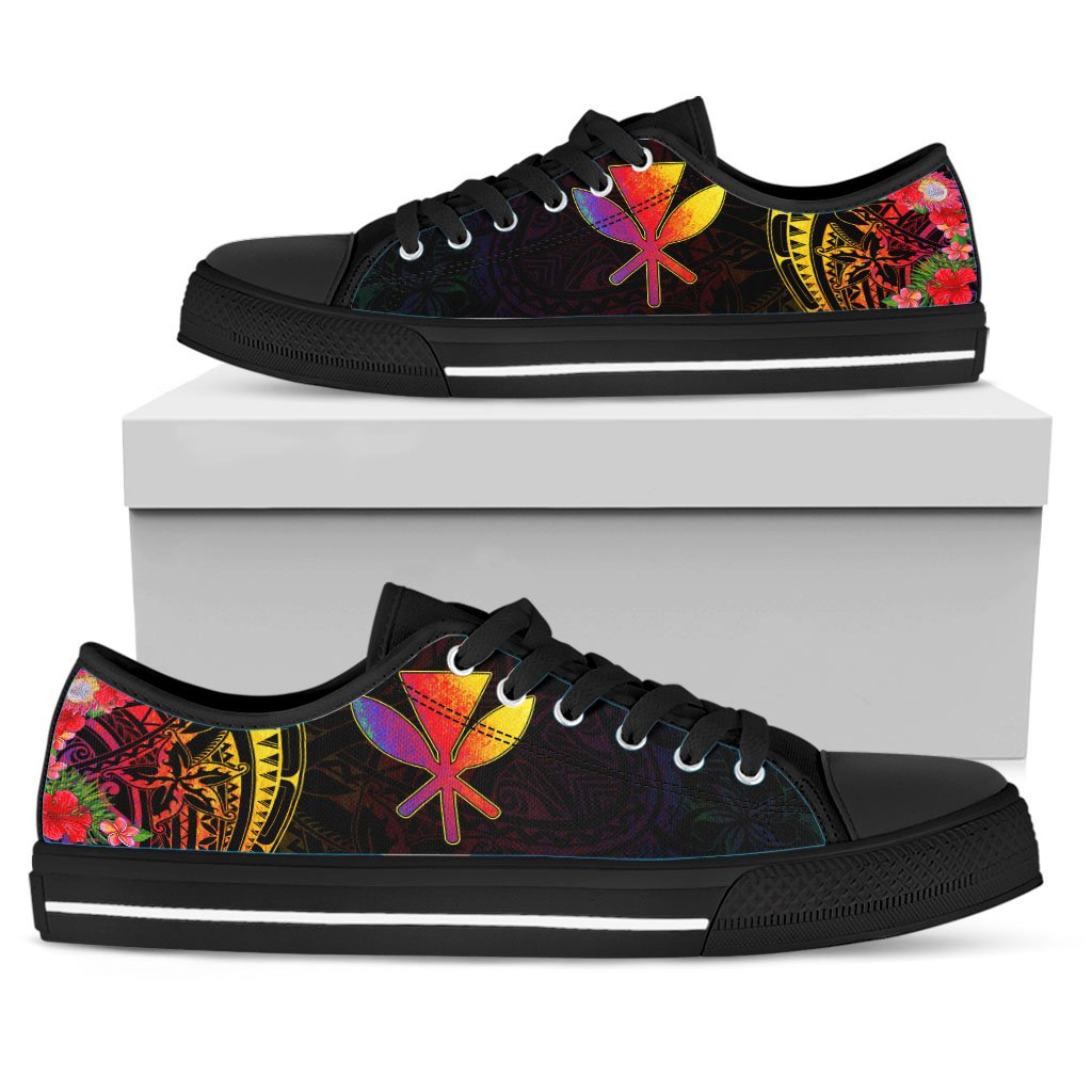 Hawaii Kanaka Maoli Low Top Shoes - Tropical Hippie Style - Polynesian Pride