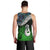 New Zealand Maori Men Tank Top - Manaia Paua Shell Glitter Green LT4 - Polynesian Pride