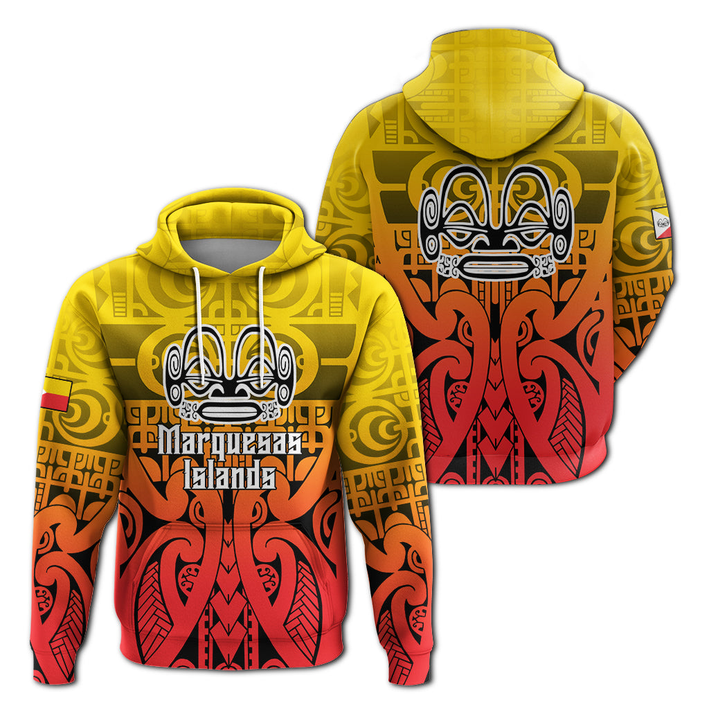 Marquesas Islands Marquesan Tattoo Hoodie LT12 Hoodie Red - Polynesian Pride