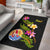 Tahiti Polynesian Area Rug - Plumeria Tribal Black - Polynesian Pride