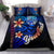 Tonga Custom Personalised Bedding Set - Vintage Tribal Mountain Blue - Polynesian Pride