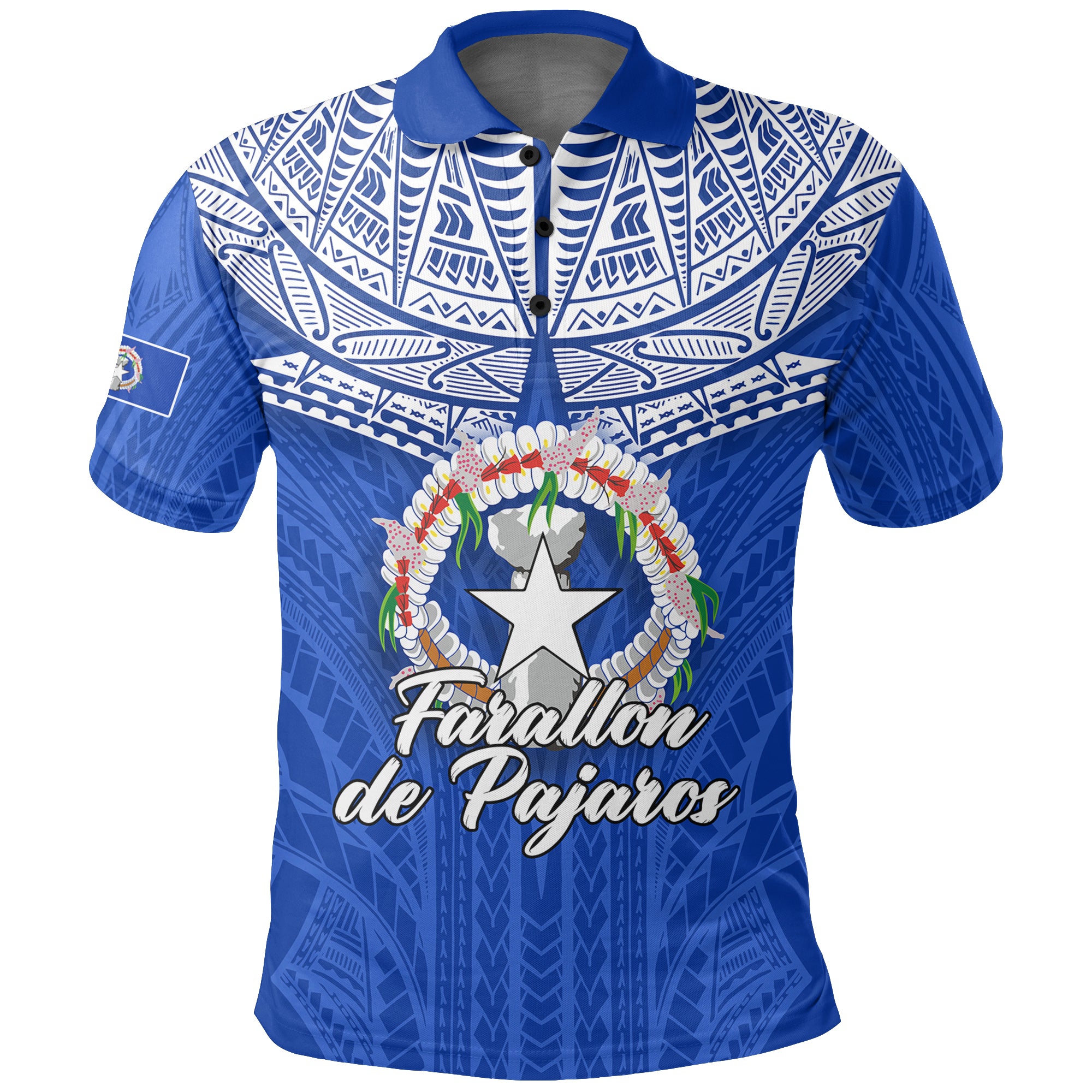 Custom Northern Mariana Islands Farallon de Pajaros Polo Shirt LT12 Unisex Blue - Polynesian Pride