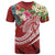 Kosrae Polynesian T Shirts Summer Plumeria (Red) Unisex Red - Polynesian Pride