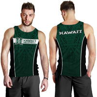 Hawaii Volleyball Green Warrior Men Tank Top - LT2 GREEN - Polynesian Pride