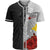 Papua New Guinea Polynesian Baseball Shirt - Coat Of Arm With Hibiscus White Unisex White - Polynesian Pride