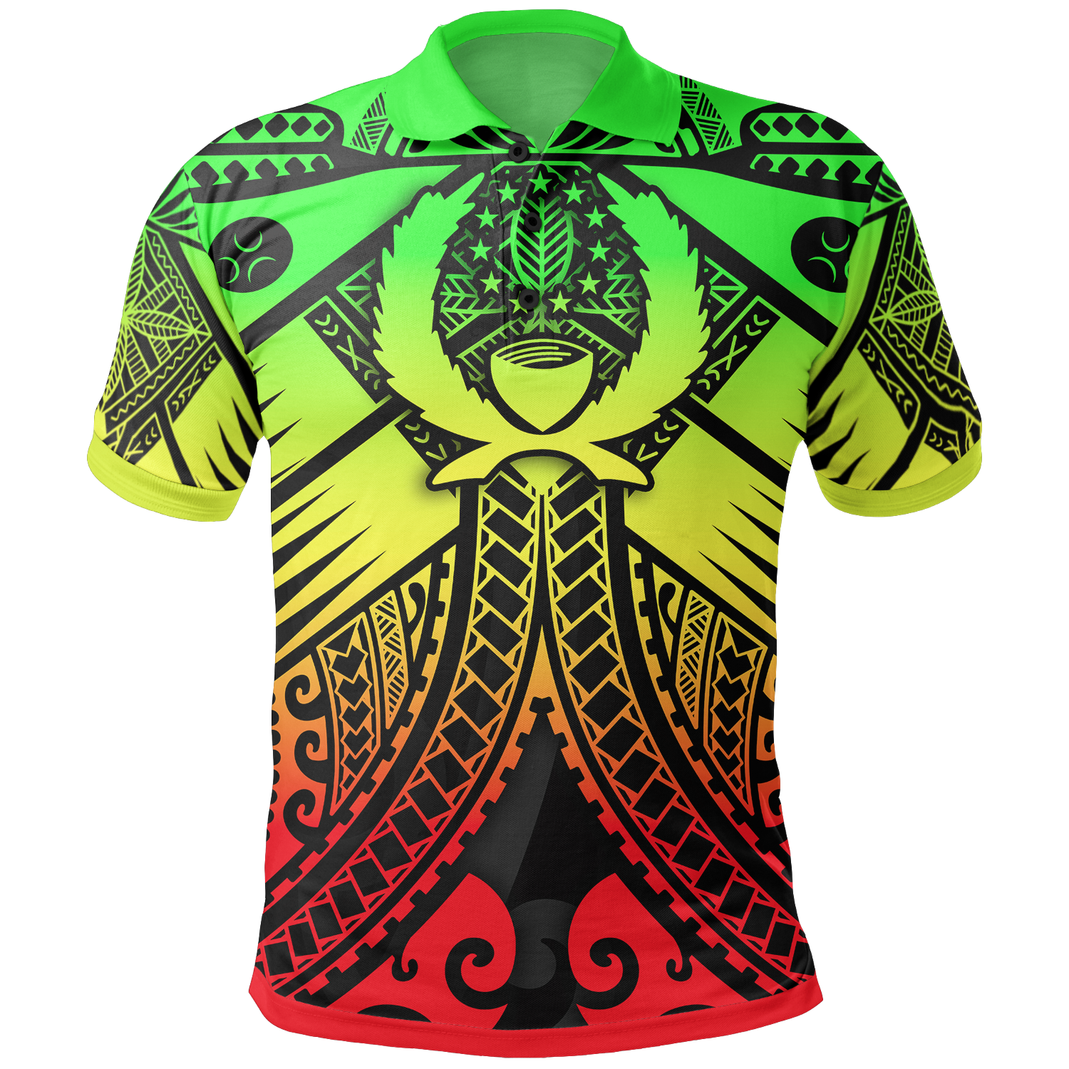 Pohnpei Polo Shirt Reggae Seal with Polynesian Tattoo Unisex Reggae - Polynesian Pride