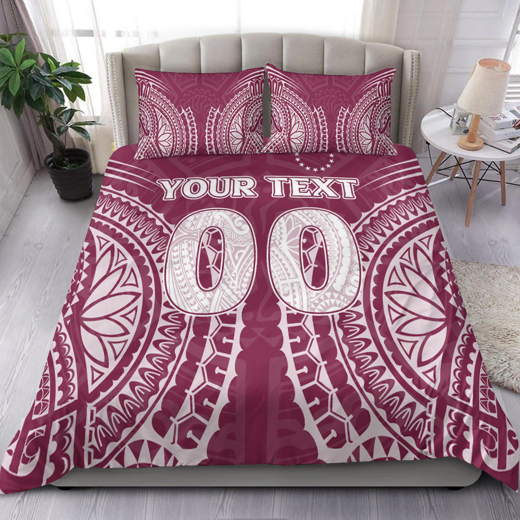 (Custom Personalised) Cook Islands Mangaia Bedding Set - Tribal Pattern - LT12 Pink - Polynesian Pride